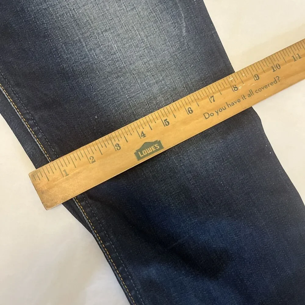 NUDIE JEANS Men's Big Bengt Jeans Nordic Ice Blue Cotton Button Fly Size 36x32